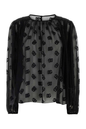 Black organza blouse Black DOLCE & GABBANA (F7AD3TFJTBR)