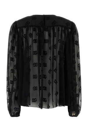 Black organza blouse Black DOLCE & GABBANA (F7AD3TFJTBR)