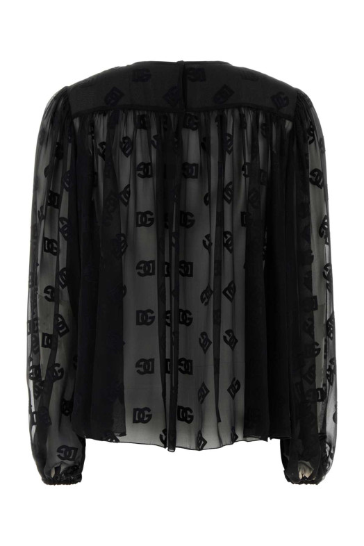 Black organza blouse Black DOLCE & GABBANA (F7AD3TFJTBR)