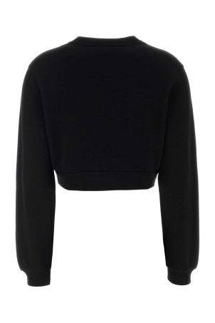 Black cotton blend sweatshirt Black DOLCE & GABBANA (F9P40ZHU7HV)