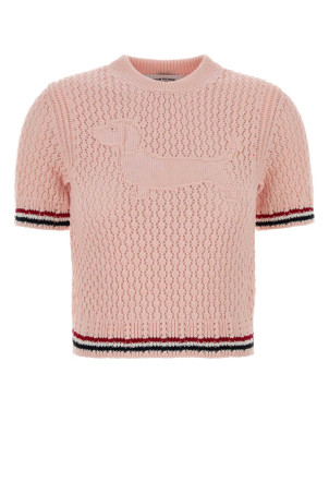 Pink crochet sweater THOM BROWNE (FKA511AY3062)