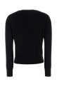 Black wool sweater White AMI (FKS826001)
