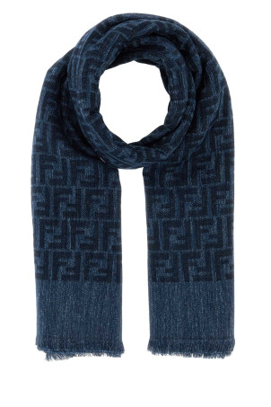 Embroidered cotton blend scarf FENDI (FXT069AWEW)