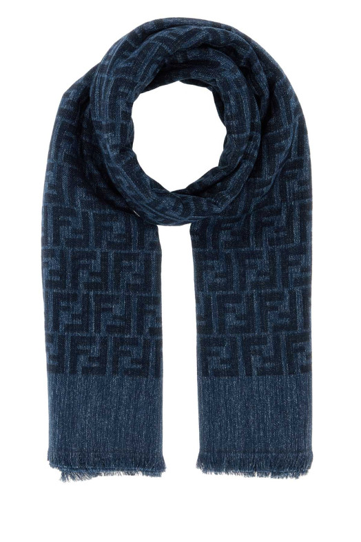 Embroidered cotton blend scarf FENDI (FXT069AWEW)