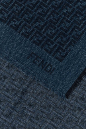 Embroidered cotton blend scarf FENDI (FXT069AWEW)