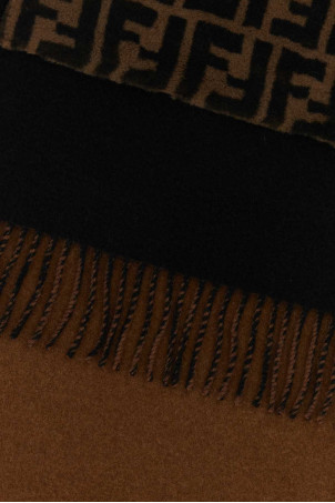 Black wool blend scarf Black FENDI (FXT276A2OH)
