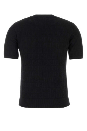 Black cotton blend sweater FENDI (FZXD57AUZR)