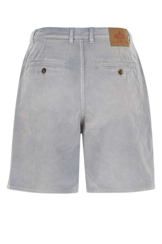 Powder blue gabardine bermuda shorts PRADA (GEP442SOOO18PF)