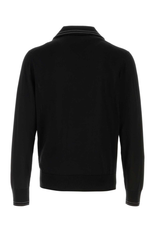 Black silk polo shirt Black DOLCE & GABBANA (GXZBATJBSOI)