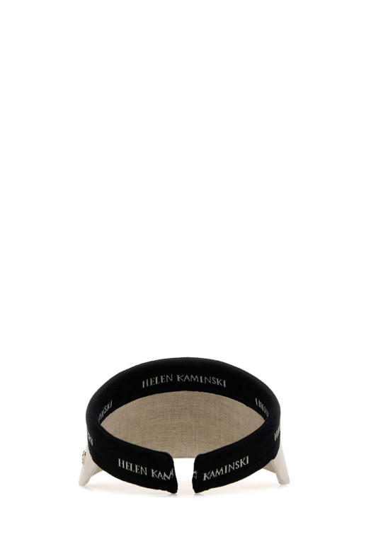 Grey linen Brooke visor Yellow HELEN KAMINSKI (HAT52278)