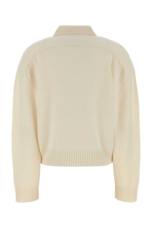 Ivory cashmere oversize Homere polo shirt Beige LOULOU DE SAISON (HOMERELDS)
