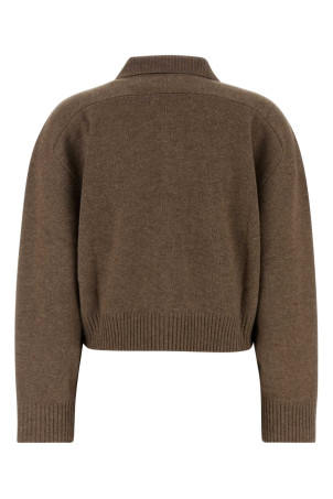 Mud cashmere oversize Homere polo shirt LOULOU DE SAISON (HOMERELDS)