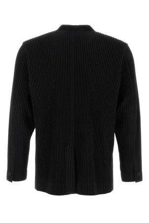 Black polyester cardigan HOMME PLISSE' ISSEY MIYAKE (HP58JD155)
