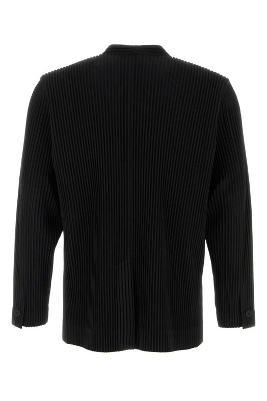 Black polyester cardigan HOMME PLISSE' ISSEY MIYAKE (HP58JD155)