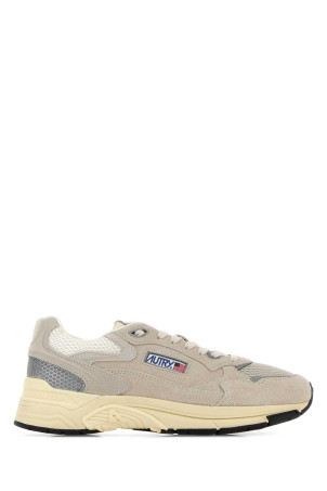 Light grey leather and mesh Hyperway sneakers AUTRY (HYLM)