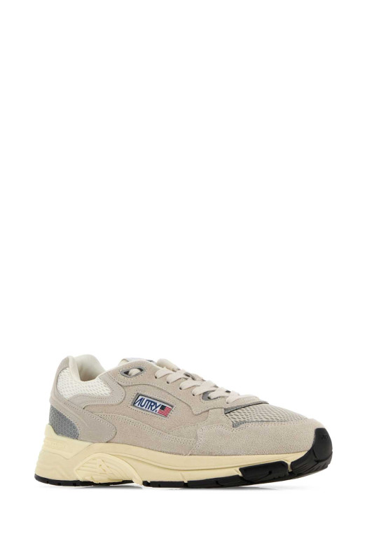Light grey leather and mesh Hyperway sneakers AUTRY (HYLM)
