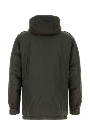 Dark brown polyester down jacket Green MOORER (ISACWK)