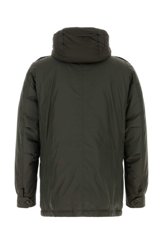 Dark brown polyester down jacket Green MOORER (ISACWK)