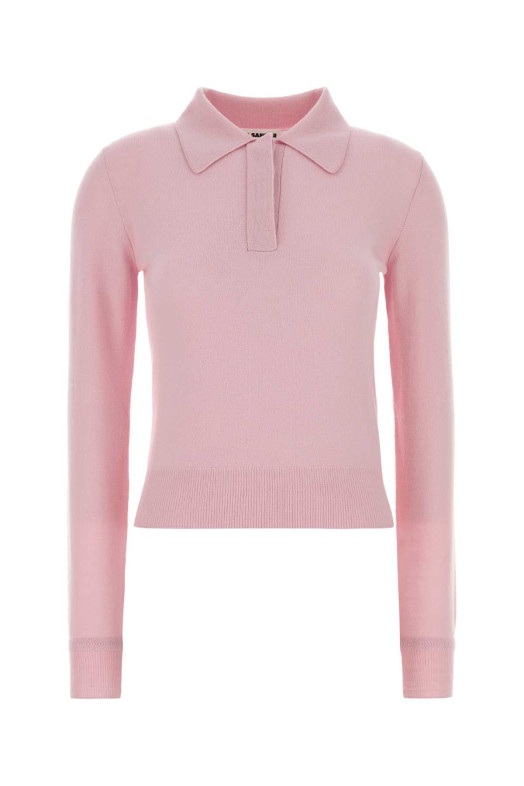 Pink wool polo shirt JIL SANDER (J01GL0105J14827)