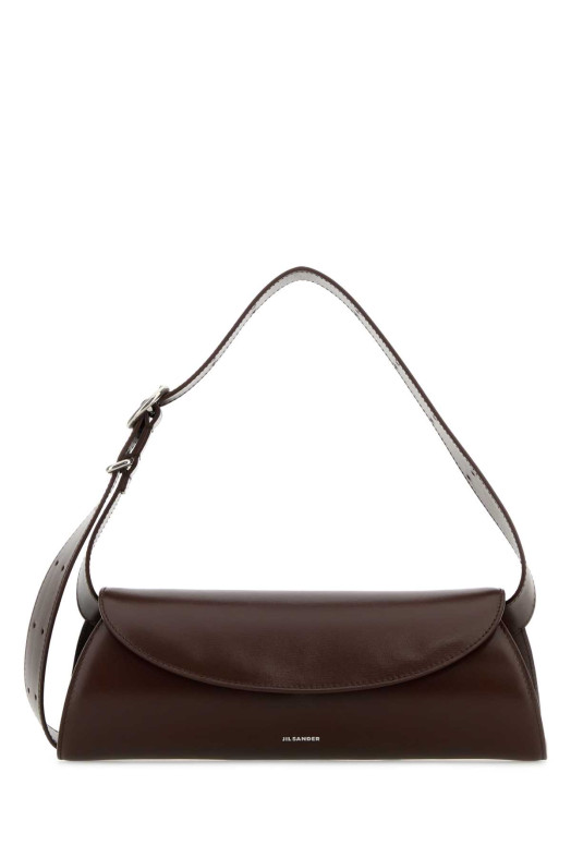 Chocolate leather small Cannolo crossbody bag JIL SANDER (J07WD0023P5355)