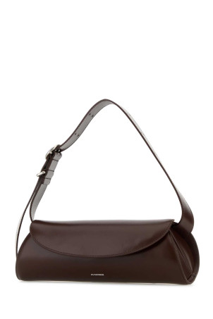 Chocolate leather small Cannolo crossbody bag JIL SANDER (J07WD0023P5355)