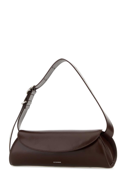 Chocolate leather small Cannolo crossbody bag JIL SANDER (J07WD0023P5355)