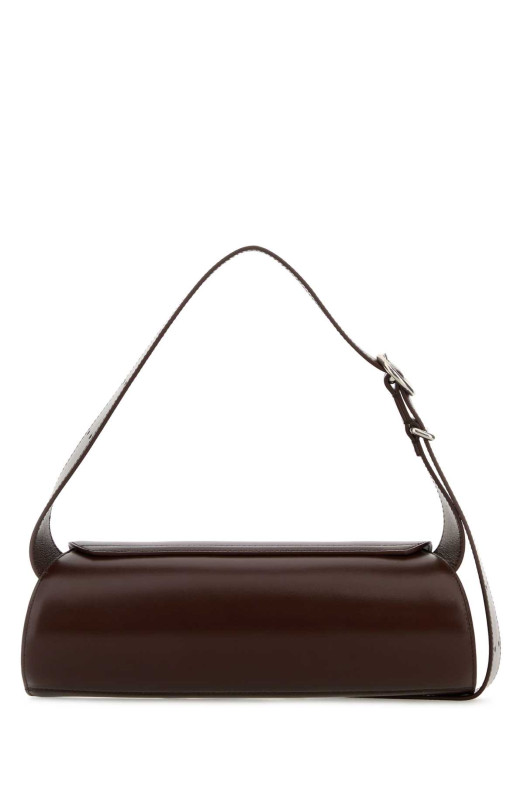 Chocolate leather small Cannolo crossbody bag JIL SANDER (J07WD0023P5355)