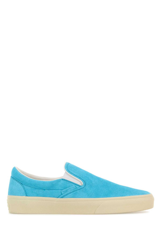 Light blue suede slip ons TOM FORD (J1368LCL123N)