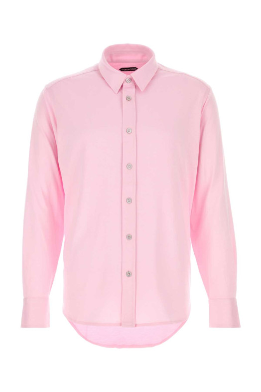 Pink silk blend shirt TOM FORD (JBL014JMS026)