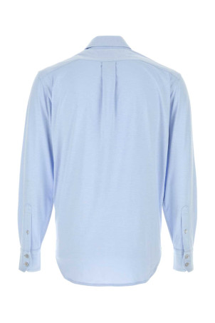 Powder blue silk blend shirt TOM FORD (JBL014JMS026)