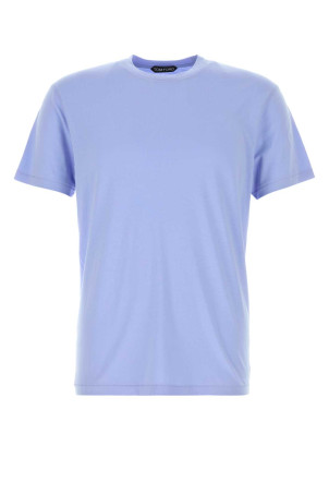 Cerulean blue lyocell blend t-shirt TOM FORD (JCS004JMT012)