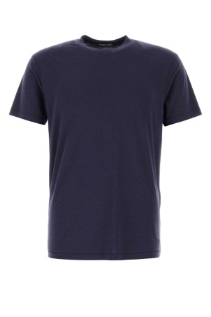 Navy blue lyocell blend t-shirt TOM FORD (JCS004JMT012)