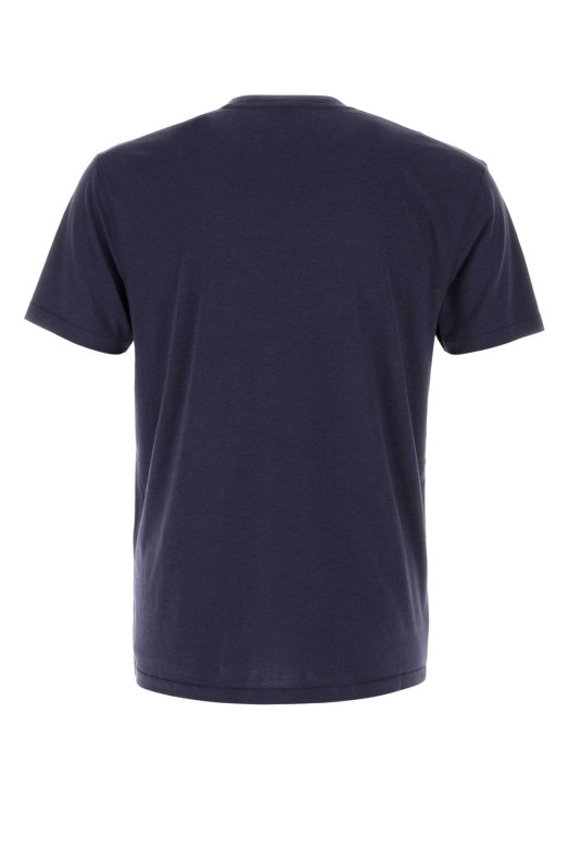 Navy blue lyocell blend t-shirt TOM FORD (JCS004JMT012)