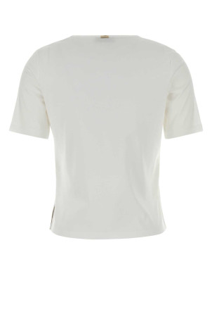White cotton t-shirt Black HERNO (JG000258DM0152063)