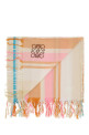 Embroidered cotton beach towel orange LOEWE (K000230X11)