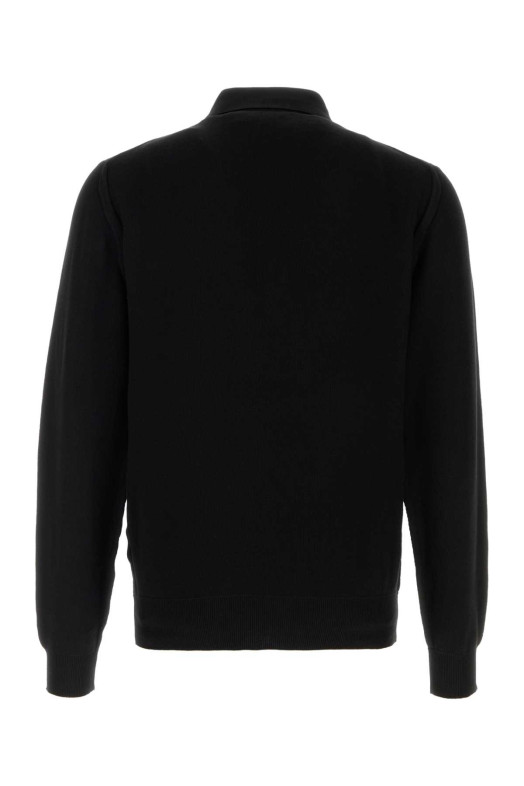 Black silk blend polo shirt TOM FORD (KPL049YMS142)