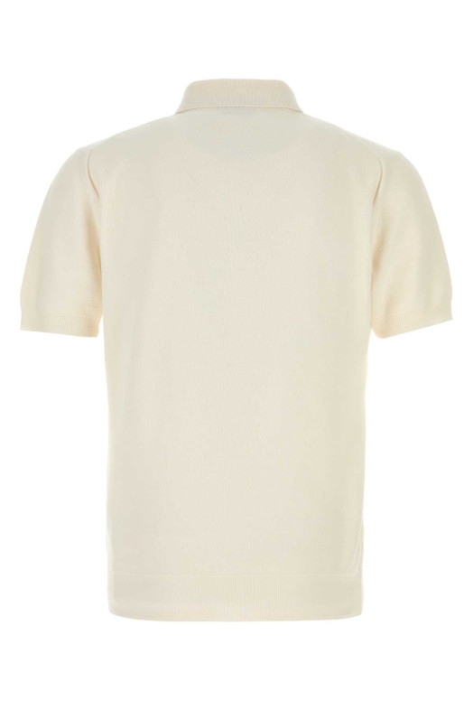Ivory piquet polo shirt TOM FORD (KPS033YMS142)
