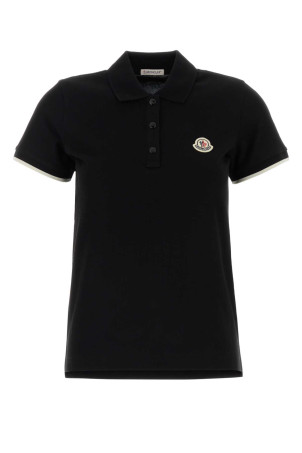 Black piquet polo shirt Black MONCLER (L10938A0000484720)