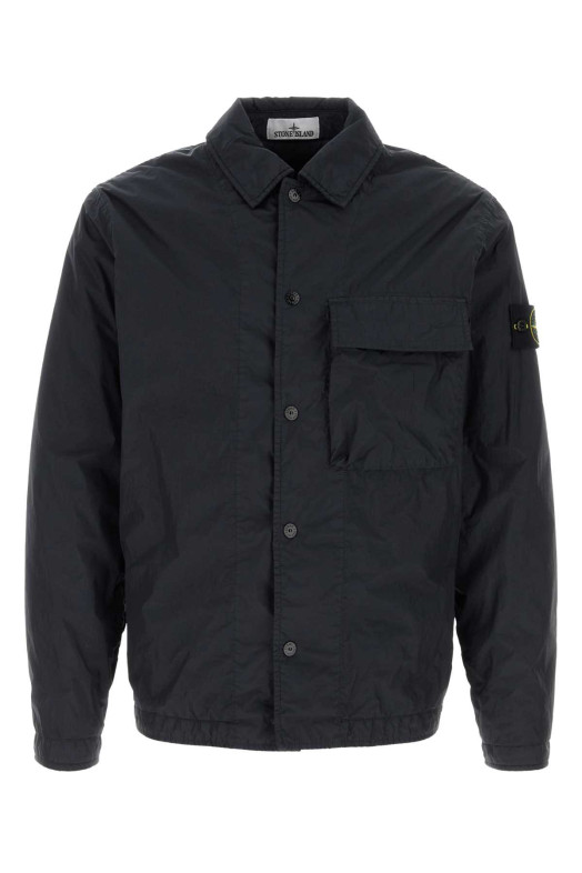 Midnight blue nylon jacket Black STONE ISLAND (L1S151200002S0A23)