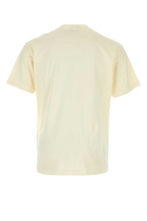Cream cotton t-shirt White STONE ISLAND (L1S152100026S0057)