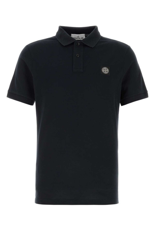 Midnight blue stretch piquet polo shirt Black STONE ISLAND (L1S152200008S0017)