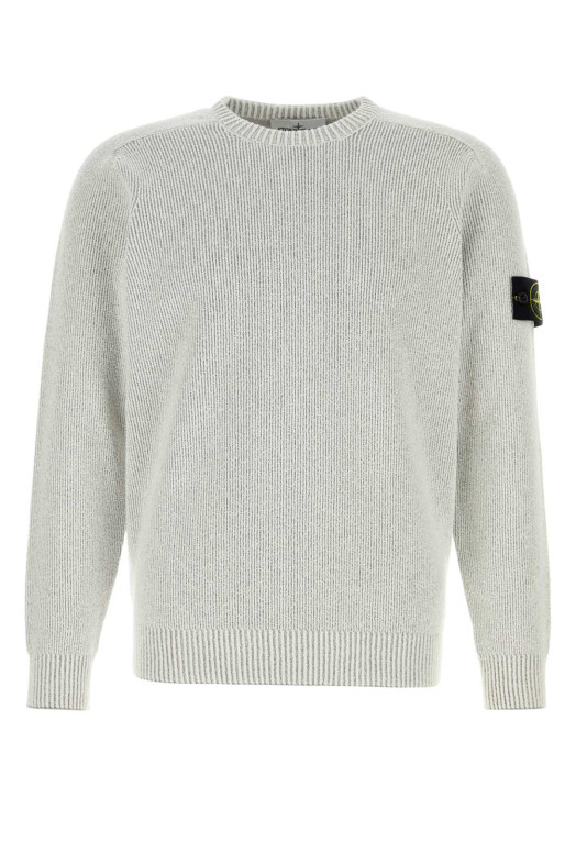 Light grey cotton blend sweater STONE ISLAND (L1S155100033S0N12)