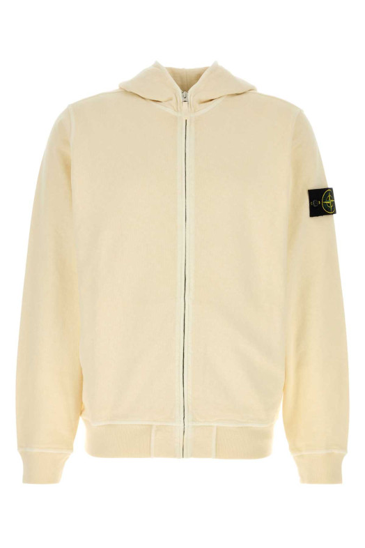 Cream cotton sweatshirt White STONE ISLAND (L1S156100032S0060)
