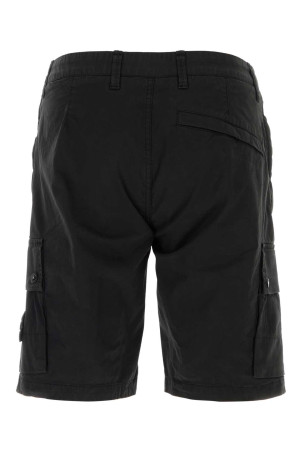 Black stretch cotton bermuda shorts Black STONE ISLAND (L1S15L100019S0A10)