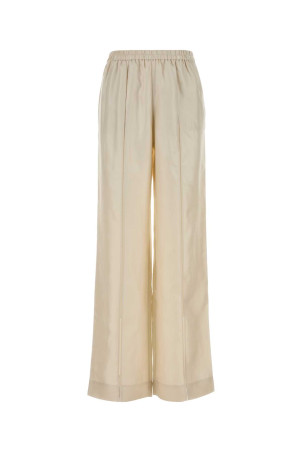 Ivory satin Lars wide-leg pant Beige LOULOU DE SAISON (LARS)