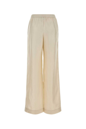 Ivory satin Lars wide-leg pant Beige LOULOU DE SAISON (LARS)