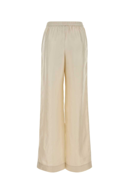 Ivory satin Lars wide-leg pant Beige LOULOU DE SAISON (LARS)
