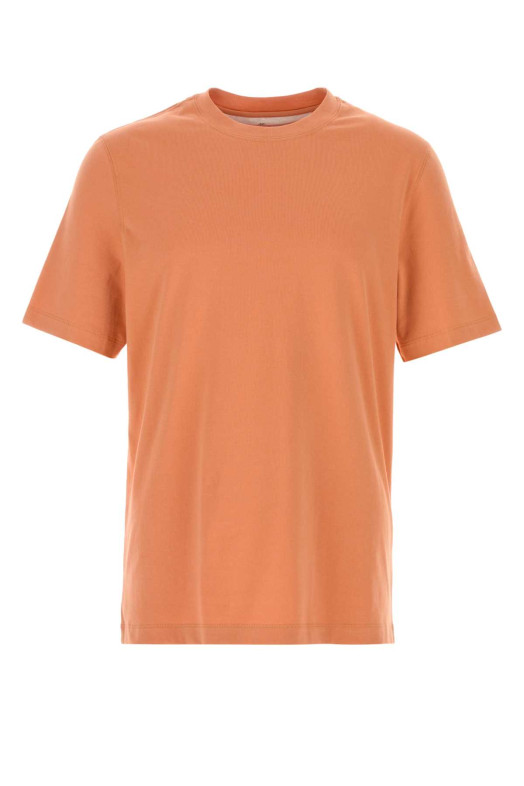 Orange cotton t-shirt BRUNELLO CUCINELLI (M0B131308)