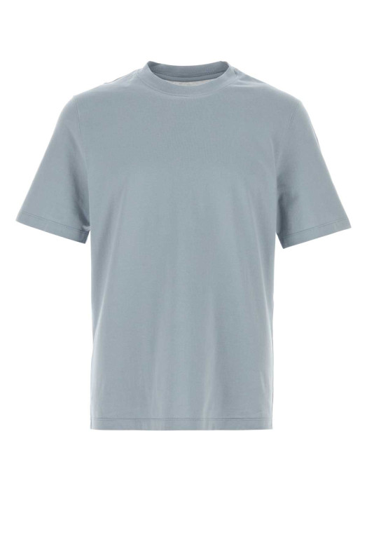 Powder blue cotton t-shirt BRUNELLO CUCINELLI (M0B131308)