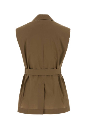 Cappuccino cotton blend vest BRUNELLO CUCINELLI (M0F797758)